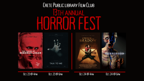 13th Annual Horror Fest-Under the Shadow @ 4pm. Terrified @ 6 pm