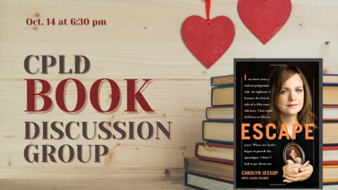 CPLD Book Discussion Group October 14th at 6:30 p.m.