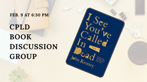 CPLD Book Discussion Group February 9th at 6:30 p.m.