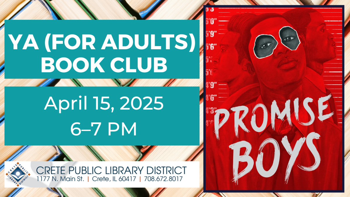 YA (for Adults) Book Club. April 15, 2025. 6-7pm. Promise Boys by Nick Brooks.